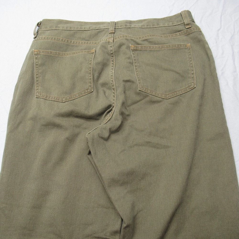 LL Bean Jeans Womens 14 Regular Green Straight Leg Classic Fit Bootcut 32x30 NEW - Picture 7 of 13